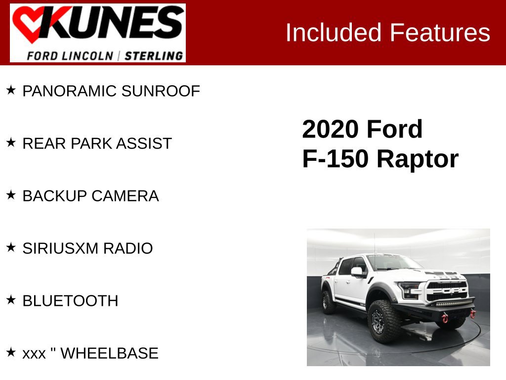 Used 2020 Ford F150 Raptor w/ Equipment Group 802A Luxury AWD/4WD image 3