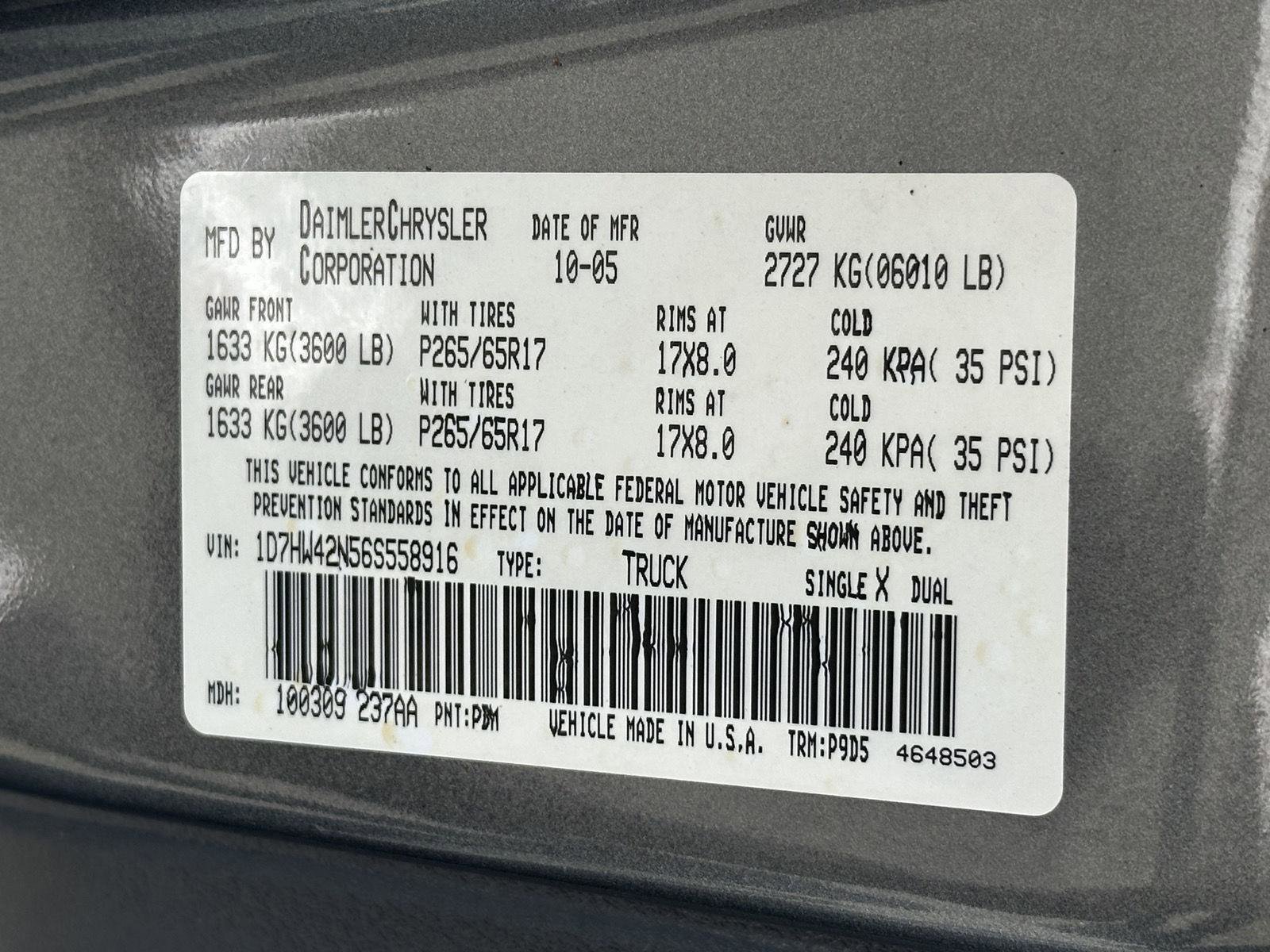 Used 2006 Dodge Dakota SLT AWD/4WD image 15