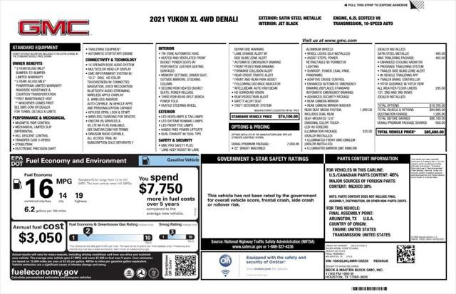 Used 2021 GMC Yukon XL Denali w/ Denali Premium Package image 4