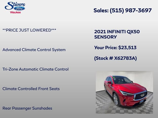 Used 2021 INFINITI QX50 Sensory w/ Cargo Package image 14