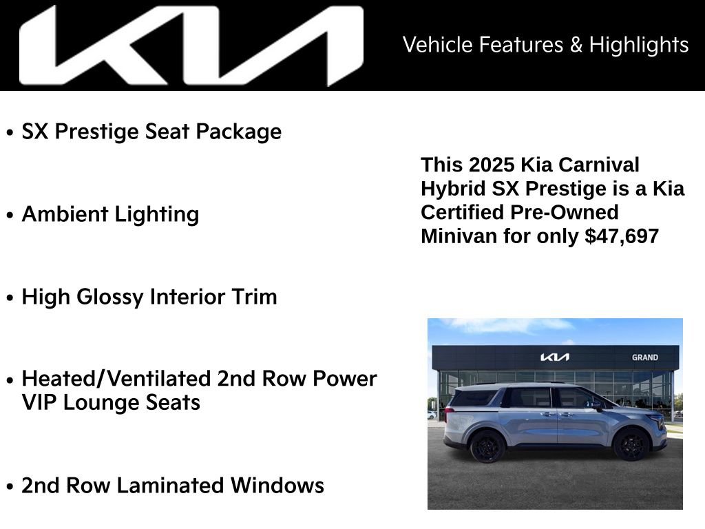 Certified 2025 Kia Carnival SX Prestige image 6