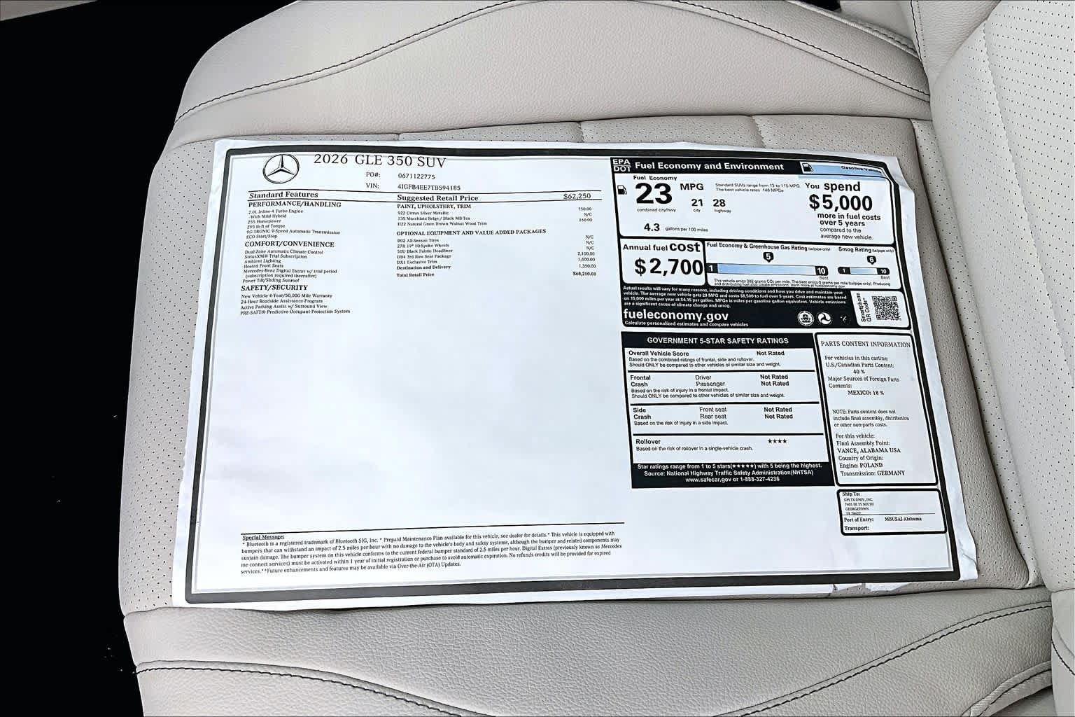 New 2026 Mercedes-Benz GLE 350 4MATIC image 21