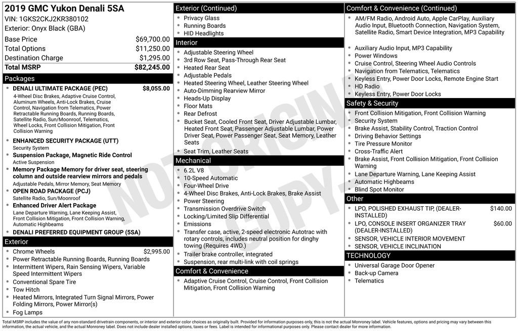Certified 2019 GMC Yukon Denali w/ Denali Ultimate Package AWD/4WD image 51