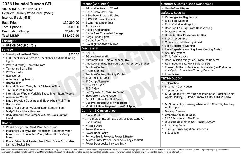 Used 2026 Hyundai Tucson SEL AWD/4WD image 32