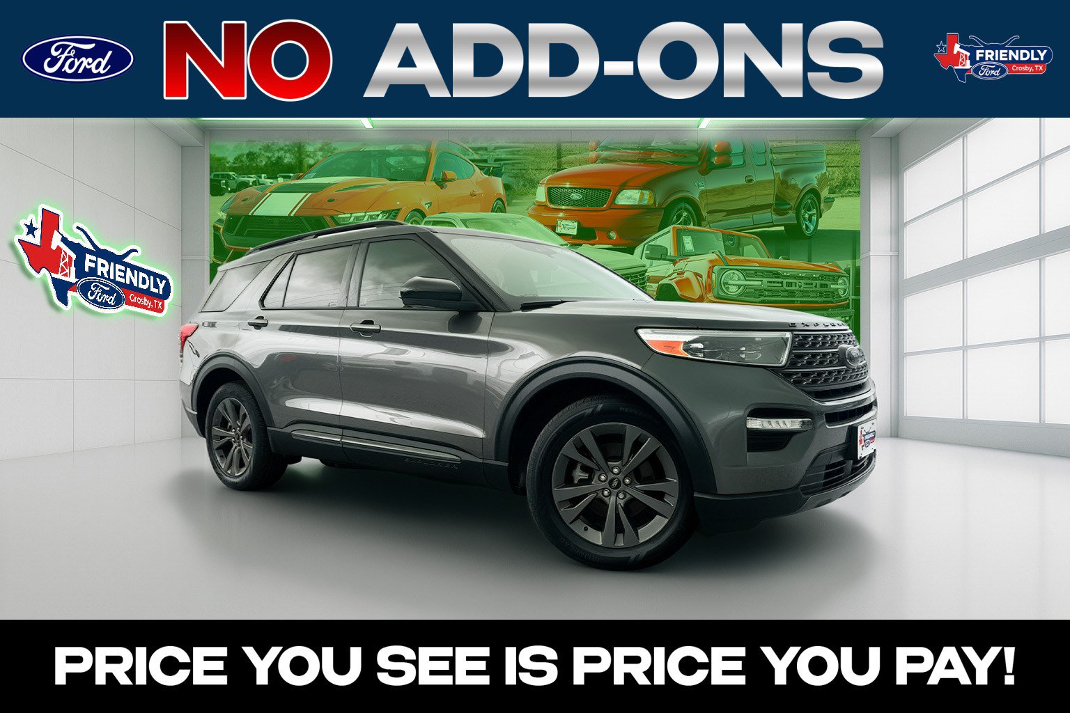 Used 2023 Ford Explorer XLT w/ Equipment Group 202A RWD image 1