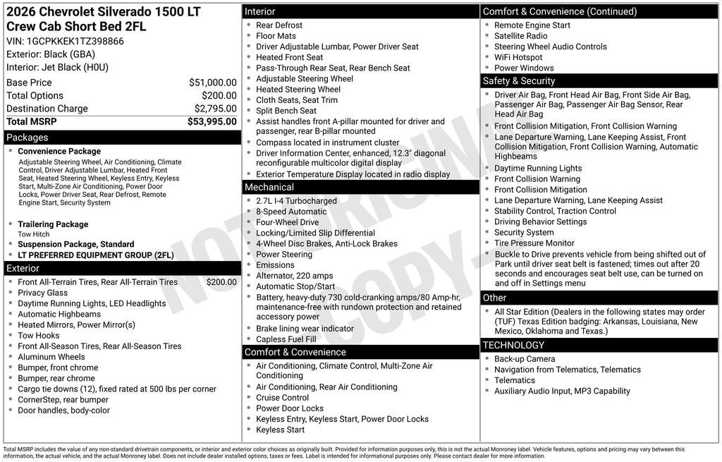 New 2026 Chevrolet Silverado 1500 LT AWD/4WD image 10