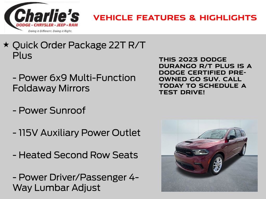 Certified 2023 Dodge Durango R/T AWD/4WD image 20