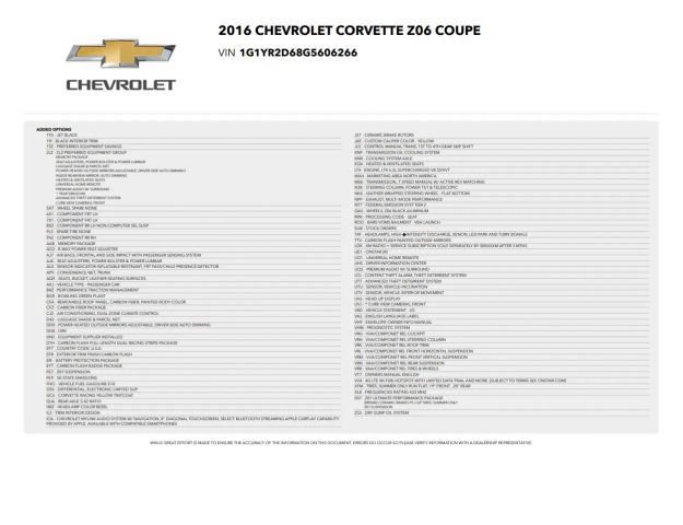 Used 2016 Chevrolet Corvette Z06 w/ Z07 Performance Package RWD image 4