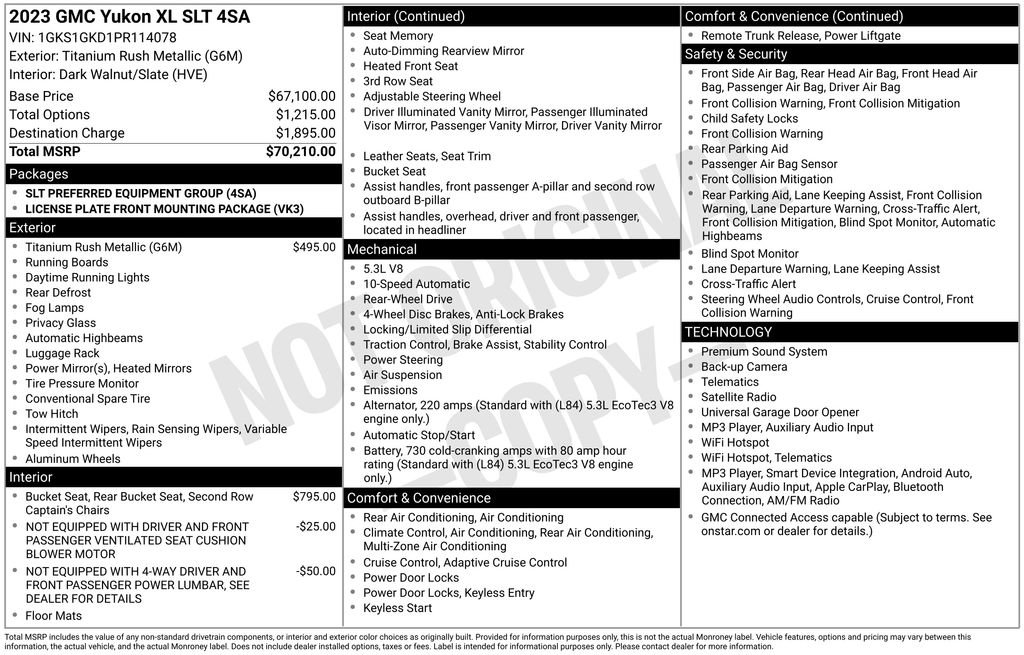 Used 2023 GMC Yukon XL SLT RWD image 5