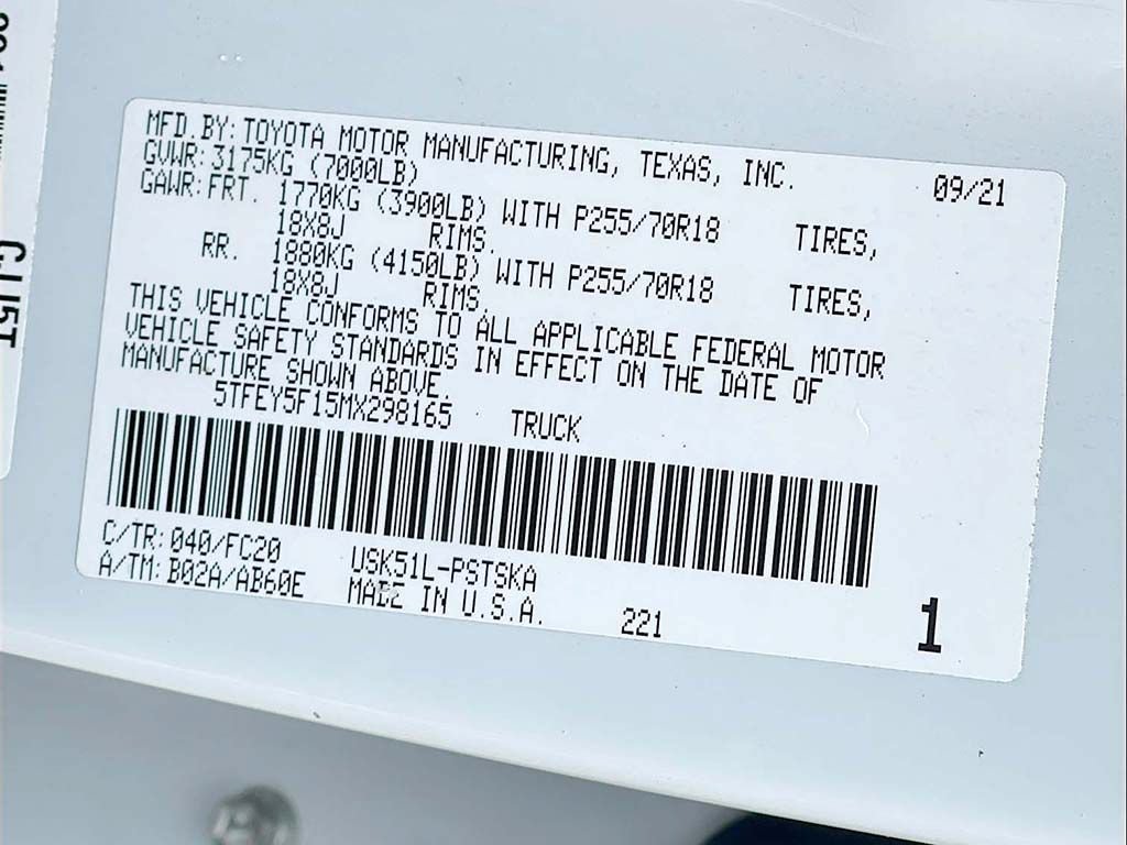 Used 2021 Toyota Tundra SR5 RWD image 32