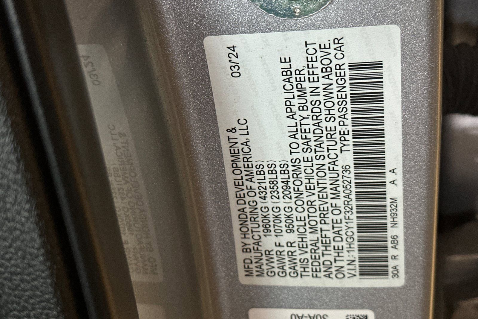 Used 2024 Honda Accord EX image 4