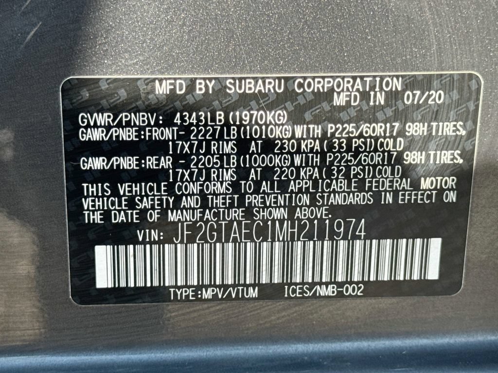 Used 2021 Subaru Crosstrek 2.0i Premium w/ Moonroof Package AWD/4WD image 40