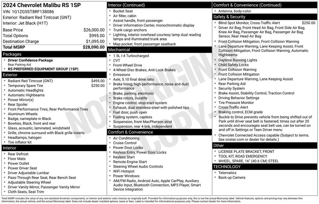 Used 2024 Chevrolet Malibu RS image 6