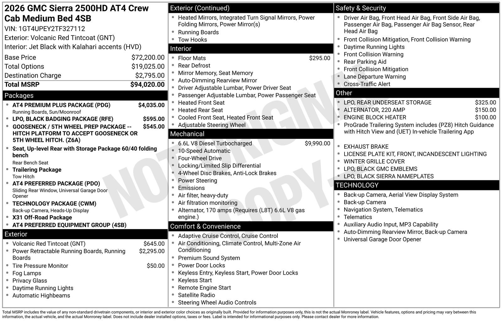 New 2026 GMC Sierra 2500 AT4 w/ AT4 Premium Plus Package AWD/4WD image 5