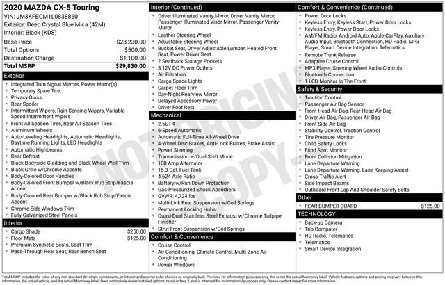 Used 2020 MAZDA CX-5 Touring image 34