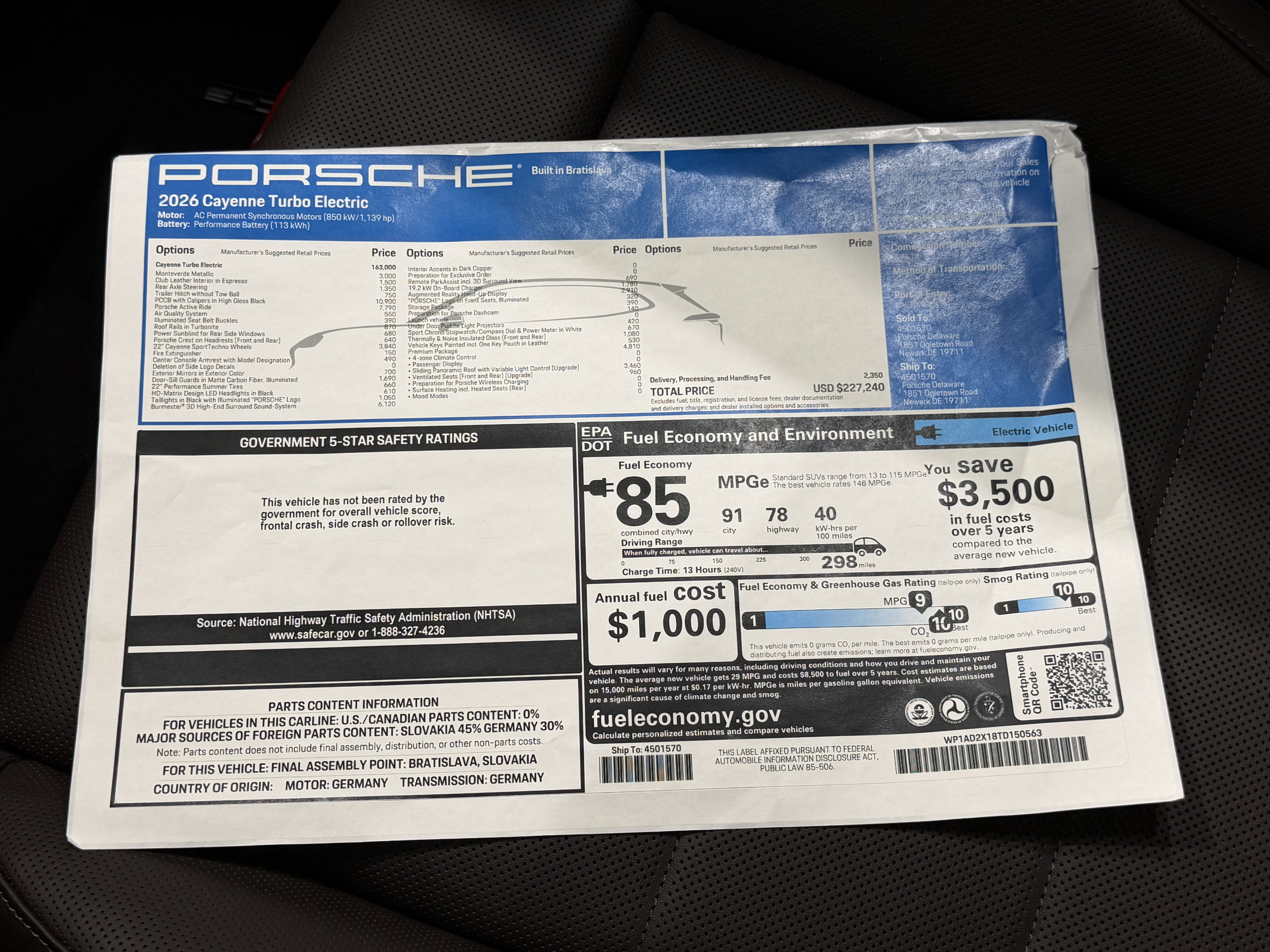 New 2026 Porsche Cayenne Turbo Electric AWD/4WD image 68