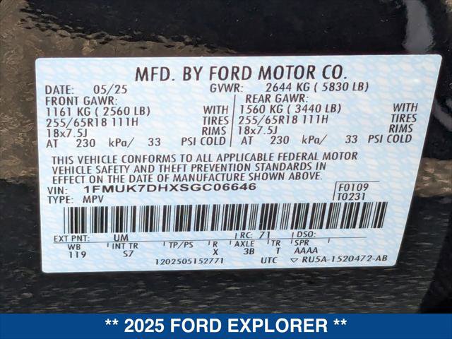 Certified 2025 Ford Explorer Active w/ Active Comfort Package image 25