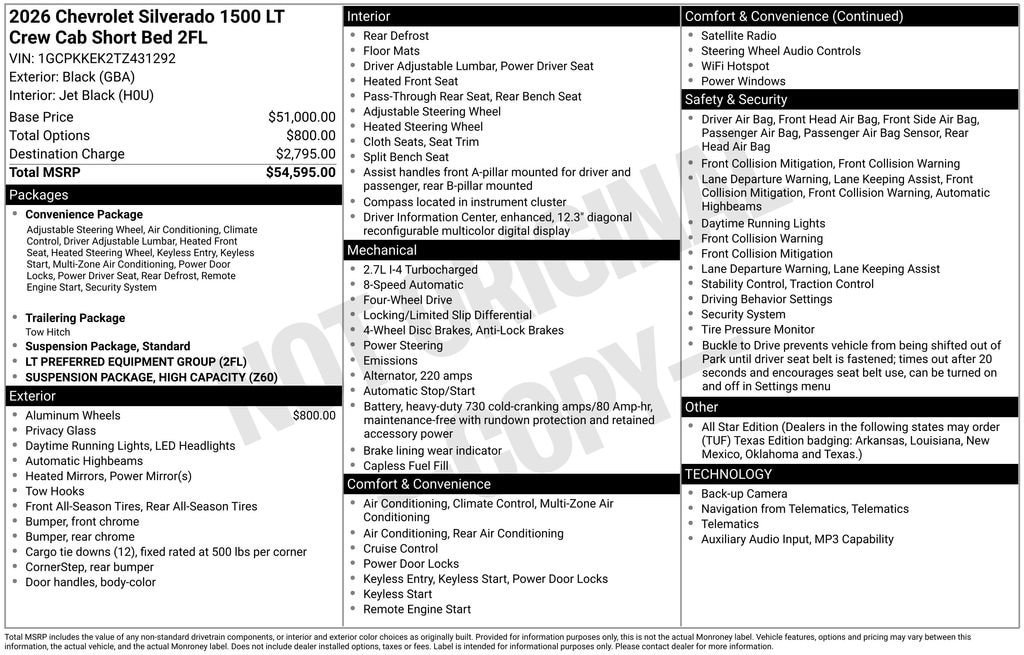 New 2026 Chevrolet Silverado 1500 LT AWD/4WD image 10