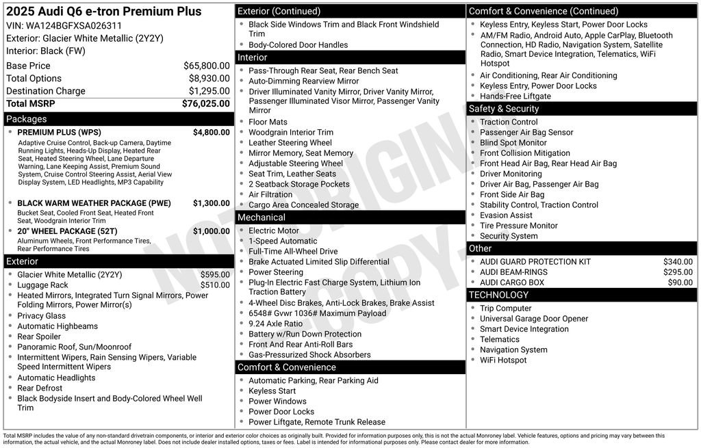 Used 2025 Audi Q6 e-tron Premium Plus w/ Premium Plus image 33