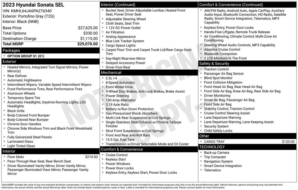 Certified 2023 Hyundai Sonata SEL FWD image 56