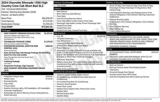 Used 2024 Chevrolet Silverado 1500 High Country w/ High Country Premium Package image 27