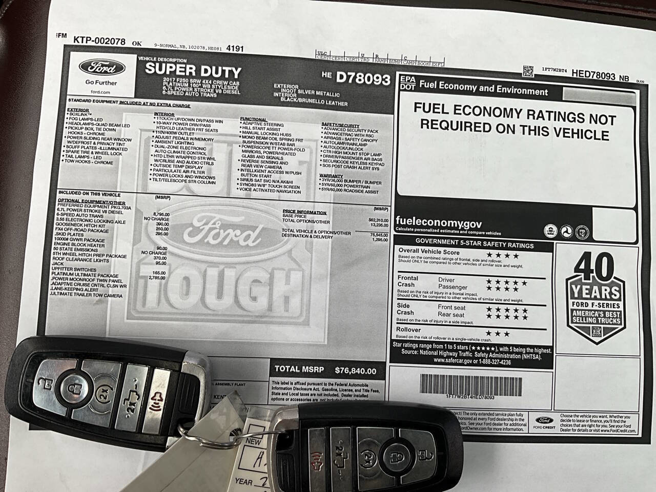 Used 2017 Ford F250 Platinum w/ Platinum Ultimate Package image 34