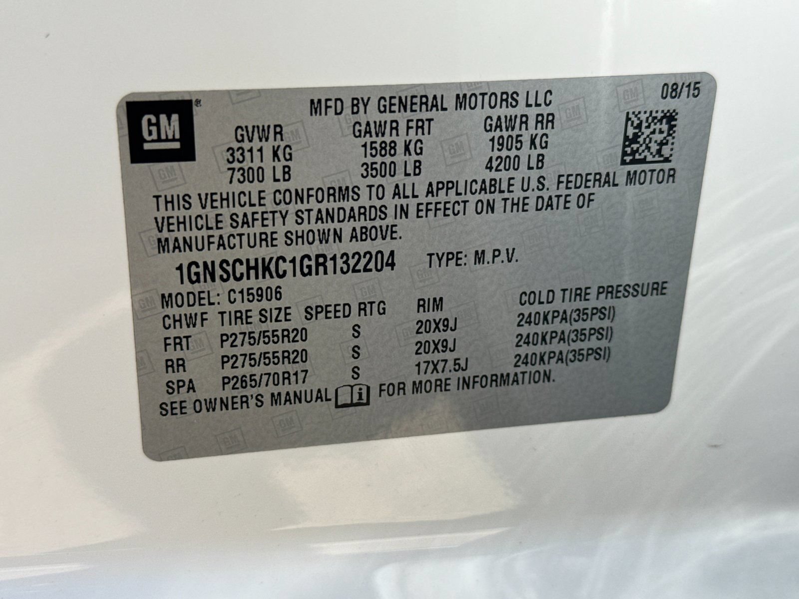 Used 2016 Chevrolet Suburban LT w/ Luxury Package RWD image 28