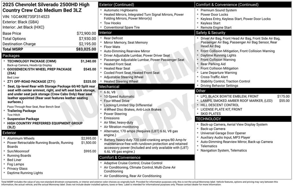 Used 2025 Chevrolet Silverado 2500 High Country w/ Technology Package image 22