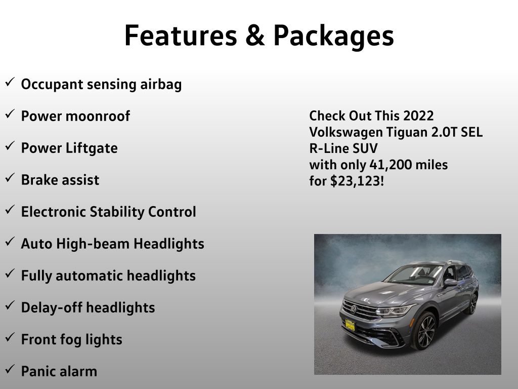 Used 2022 Volkswagen Tiguan SEL R-Line AWD/4WD image 17
