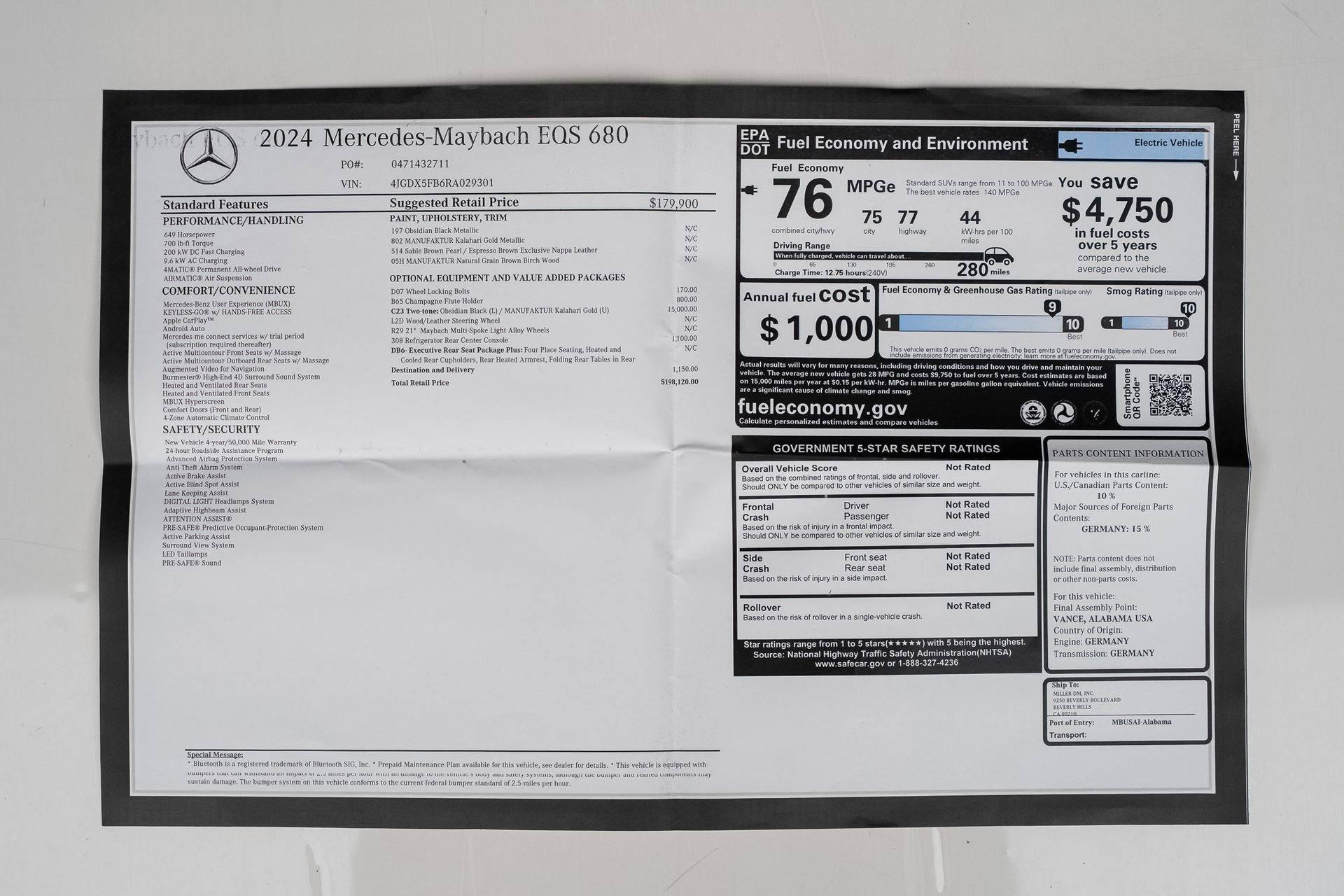 Used 2024 Mercedes-Benz Maybach EQS 680 4MATIC image 82