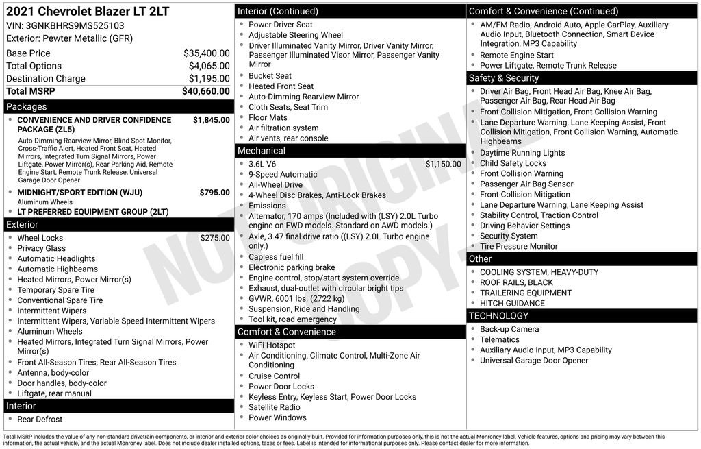 Certified 2021 Chevrolet Blazer LT image 6