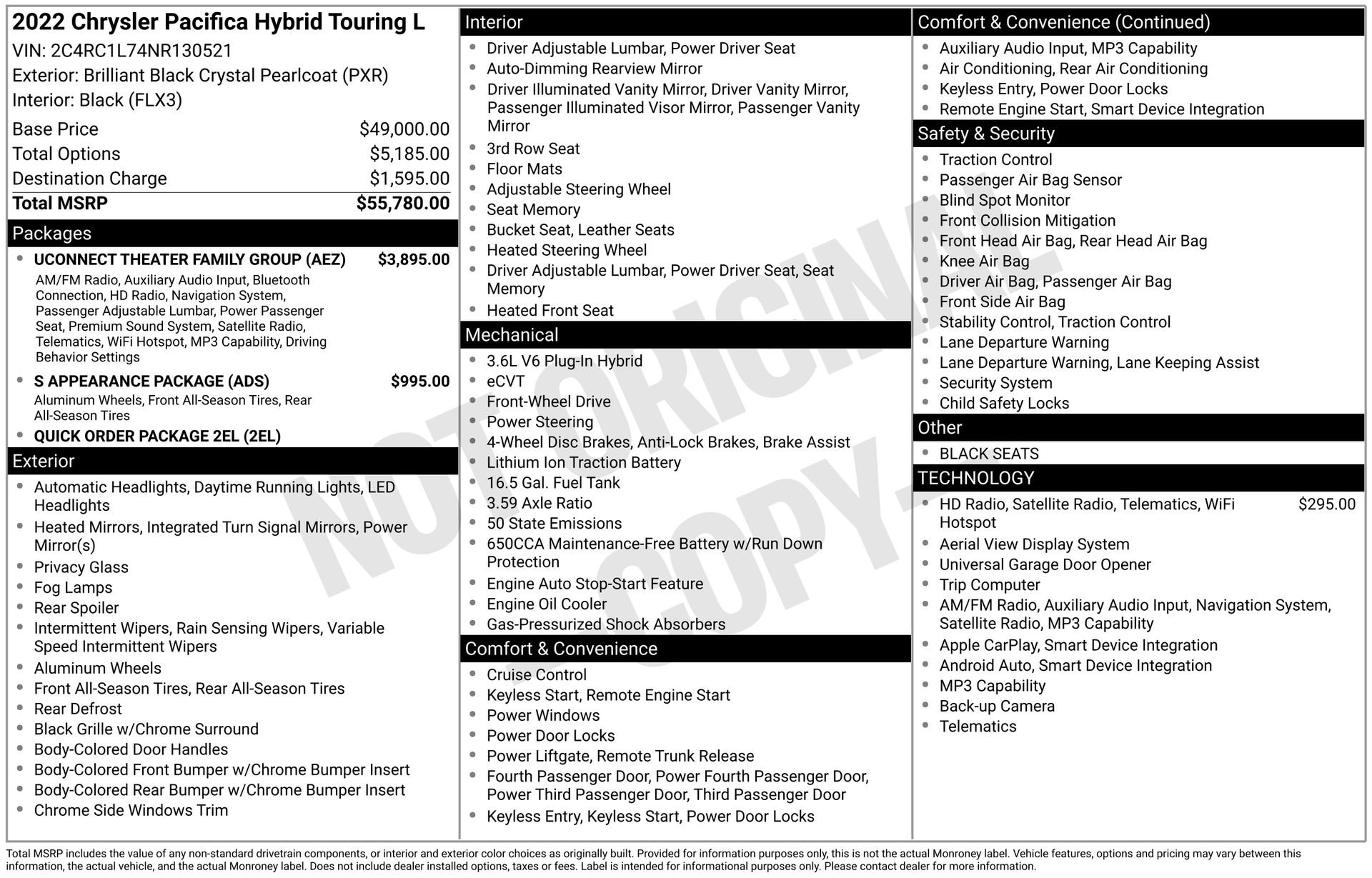 Used 2022 Chrysler Pacifica Touring-L w/ Uconnect Theater Family Group FWD image 4