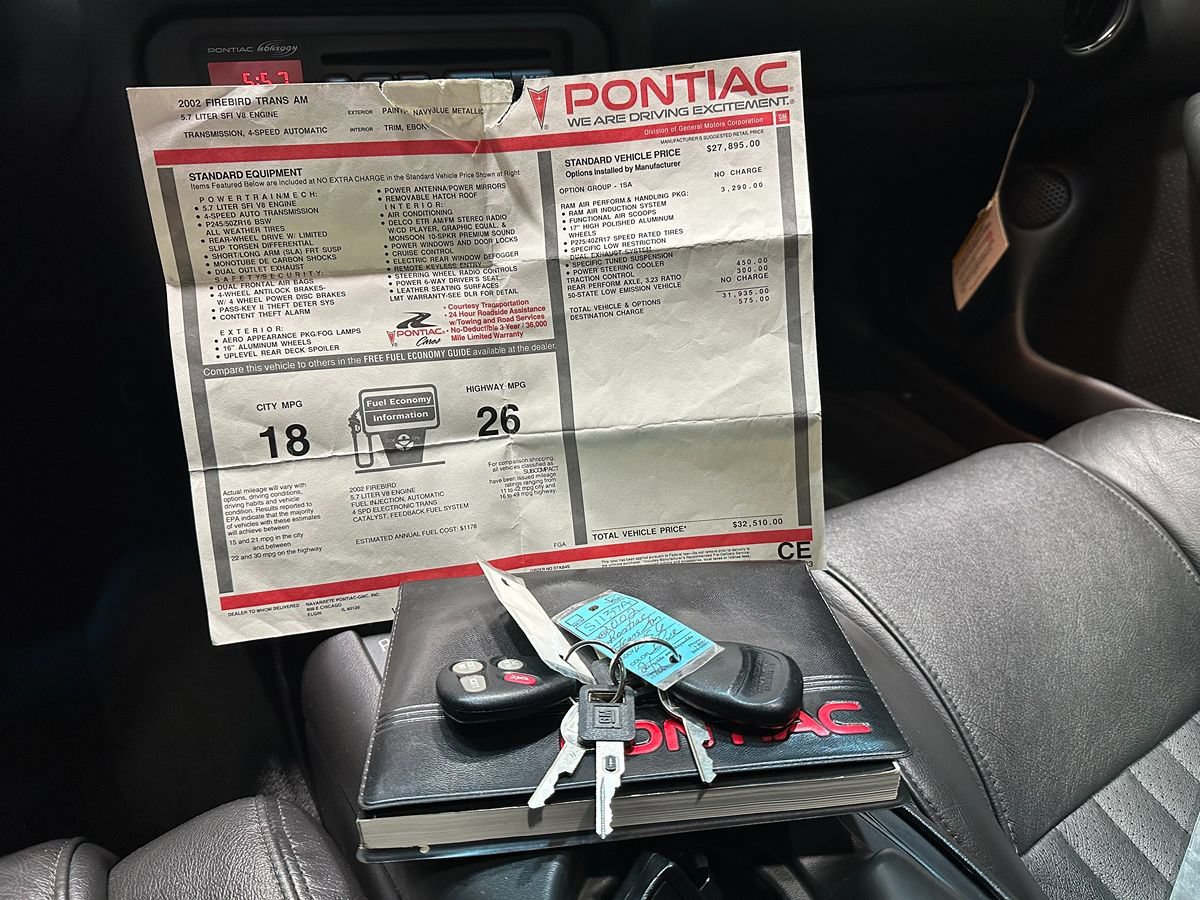 Used 2002 Pontiac Firebird Trans Am w/ SLP Firehawk Pkg RWD image 30