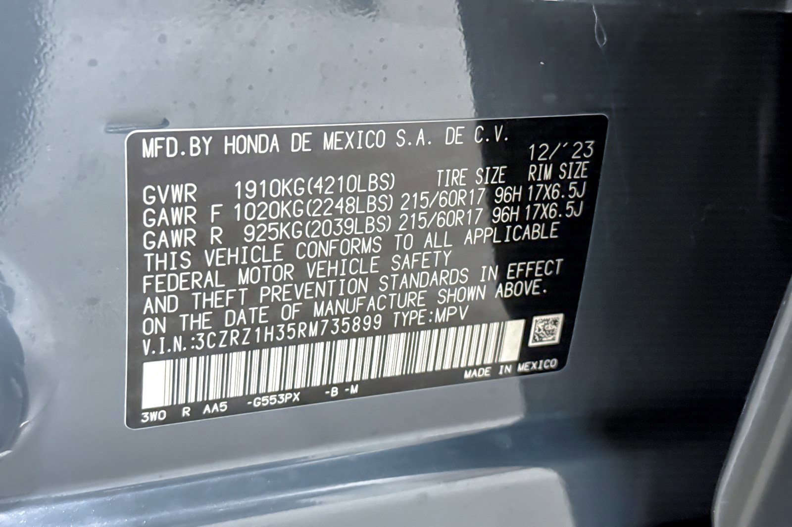 Used 2024 Honda HR-V LX image 21