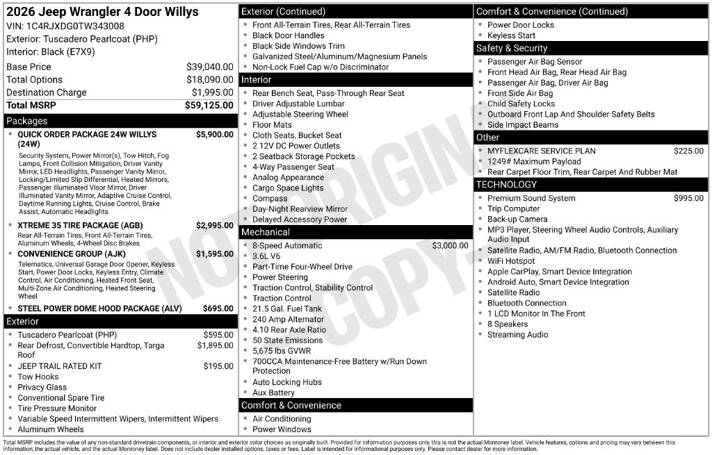 New 2026 Jeep Wrangler Unlimited Sport AWD/4WD image 40