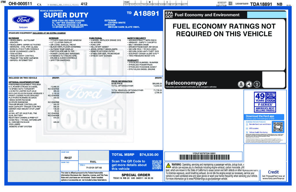 New 2026 Ford F550 2WD Regular Cab Super Duty image 2