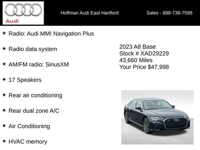 Used 2023 Audi A8 L 3.0T w/ Comfort Plus Package AWD/4WD image 24
