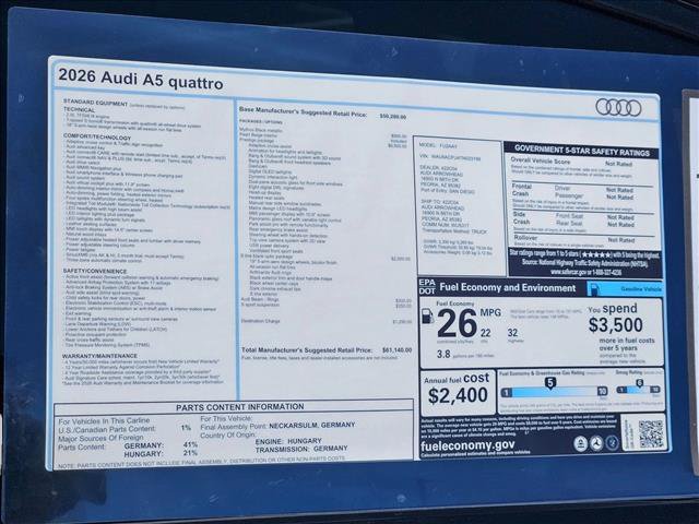 New 2026 Audi A5 Prestige AWD/4WD image 18