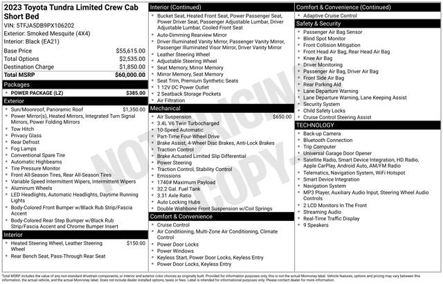 Used 2023 Toyota Tundra Limited w/ Power Package AWD/4WD image 2