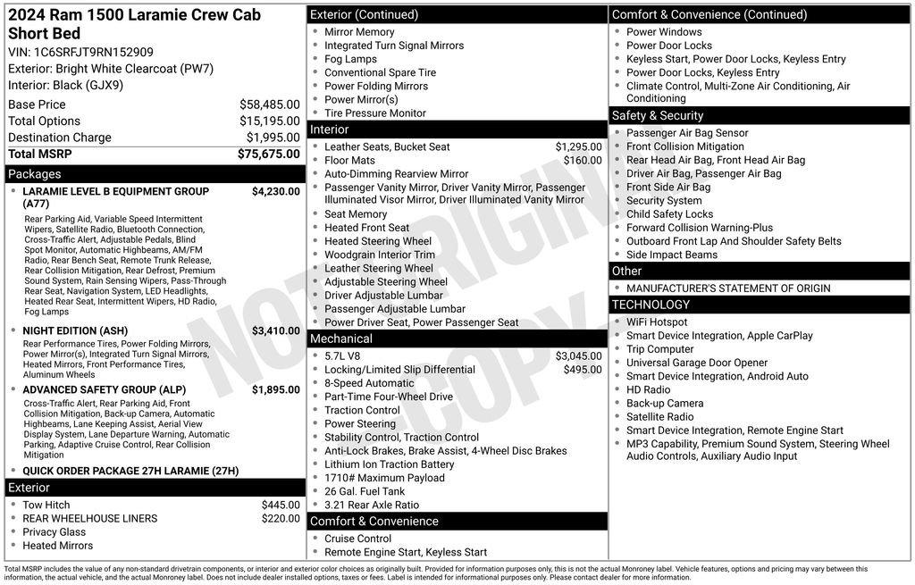 Used 2024 RAM 1500 Laramie AWD/4WD image 6