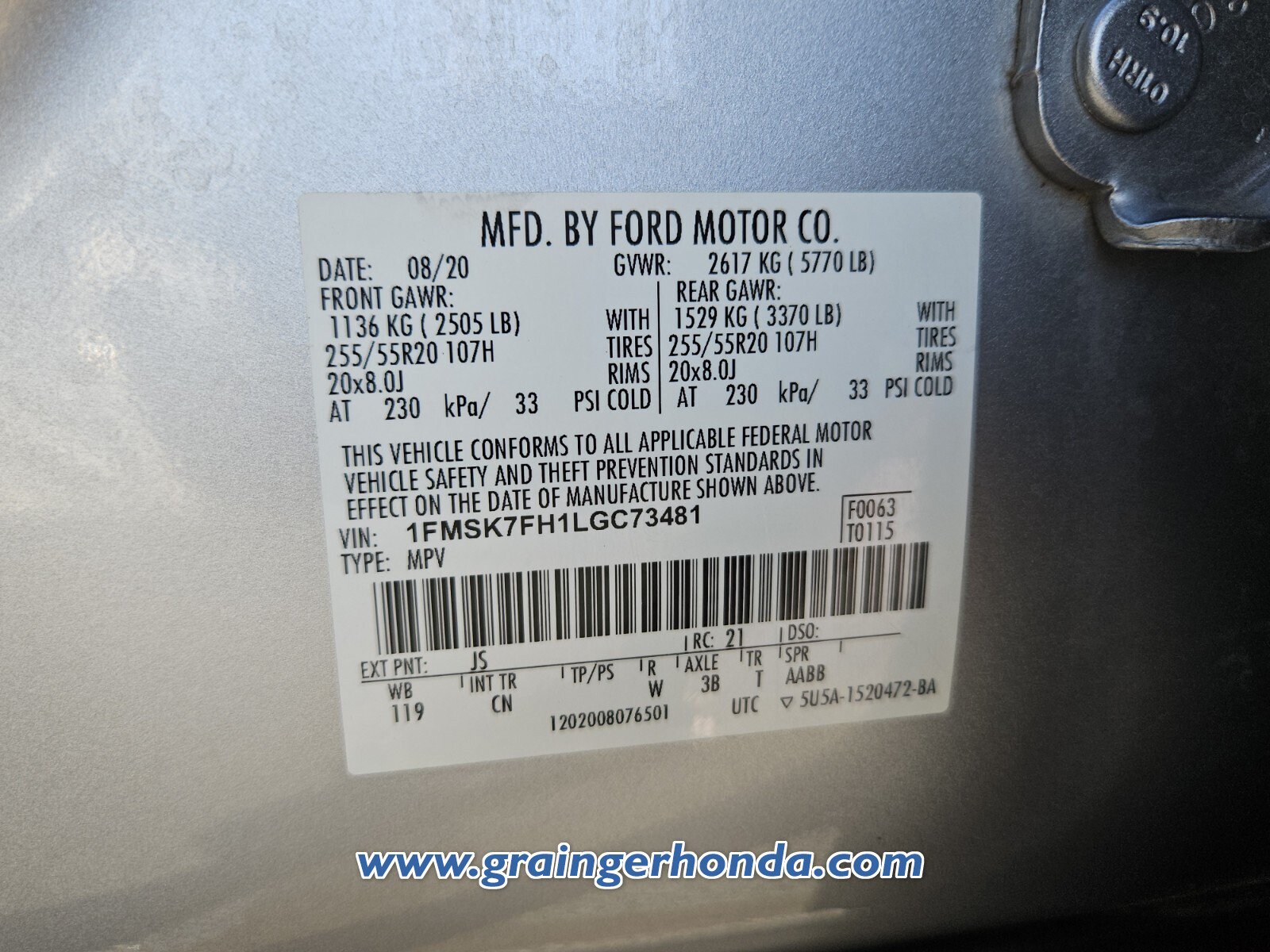 Used 2020 Ford Explorer Limited w/ Class III Trailer Tow Package RWD image 14