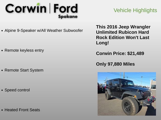 Used 2016 Jeep Wrangler Unlimited Rubicon image 6