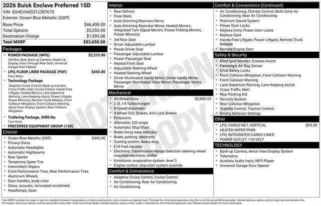 New 2026 Buick Enclave Preferred w/ Power Package image 25