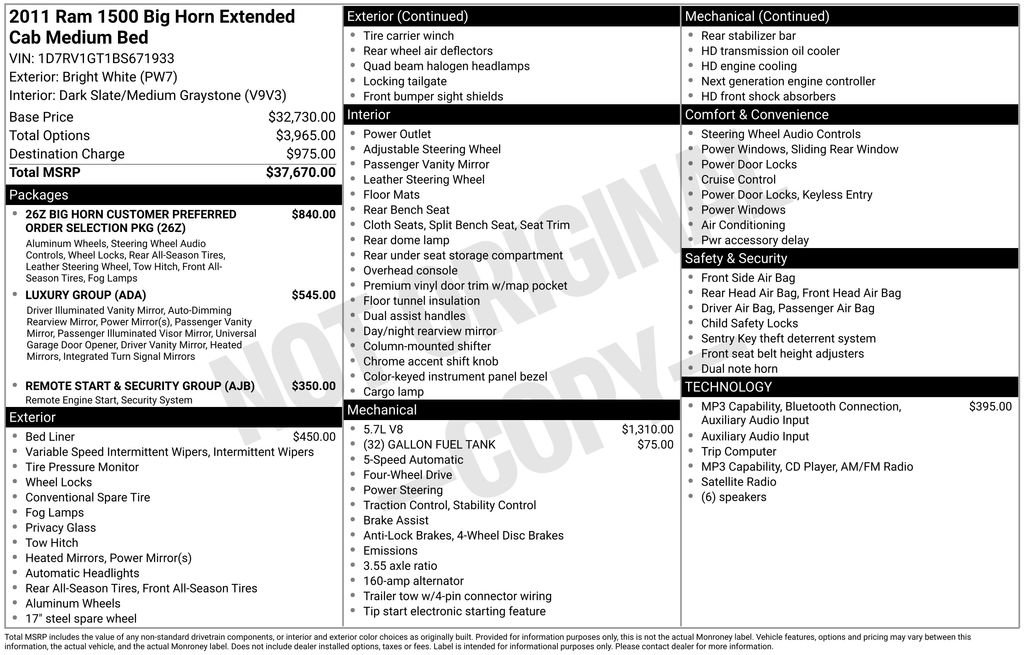 Used 2011 RAM 1500 Big Horn AWD/4WD image 6