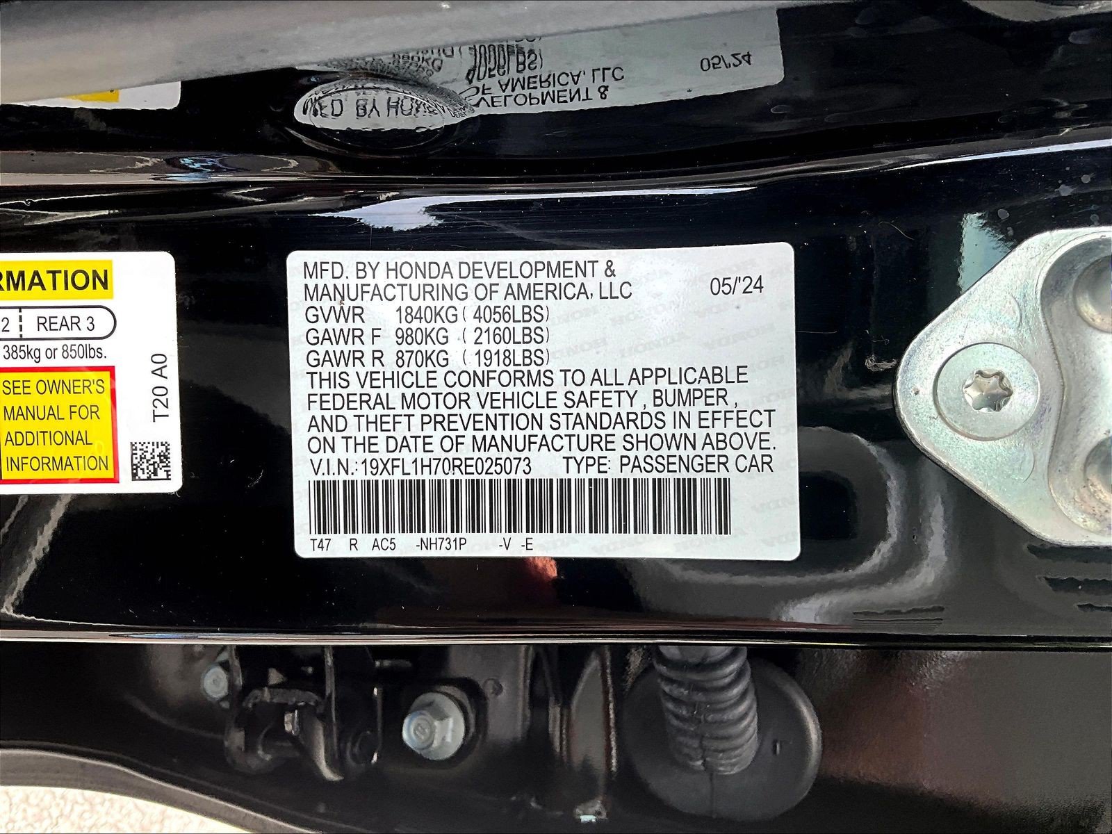 Certified 2024 Honda Civic EX-L image 18