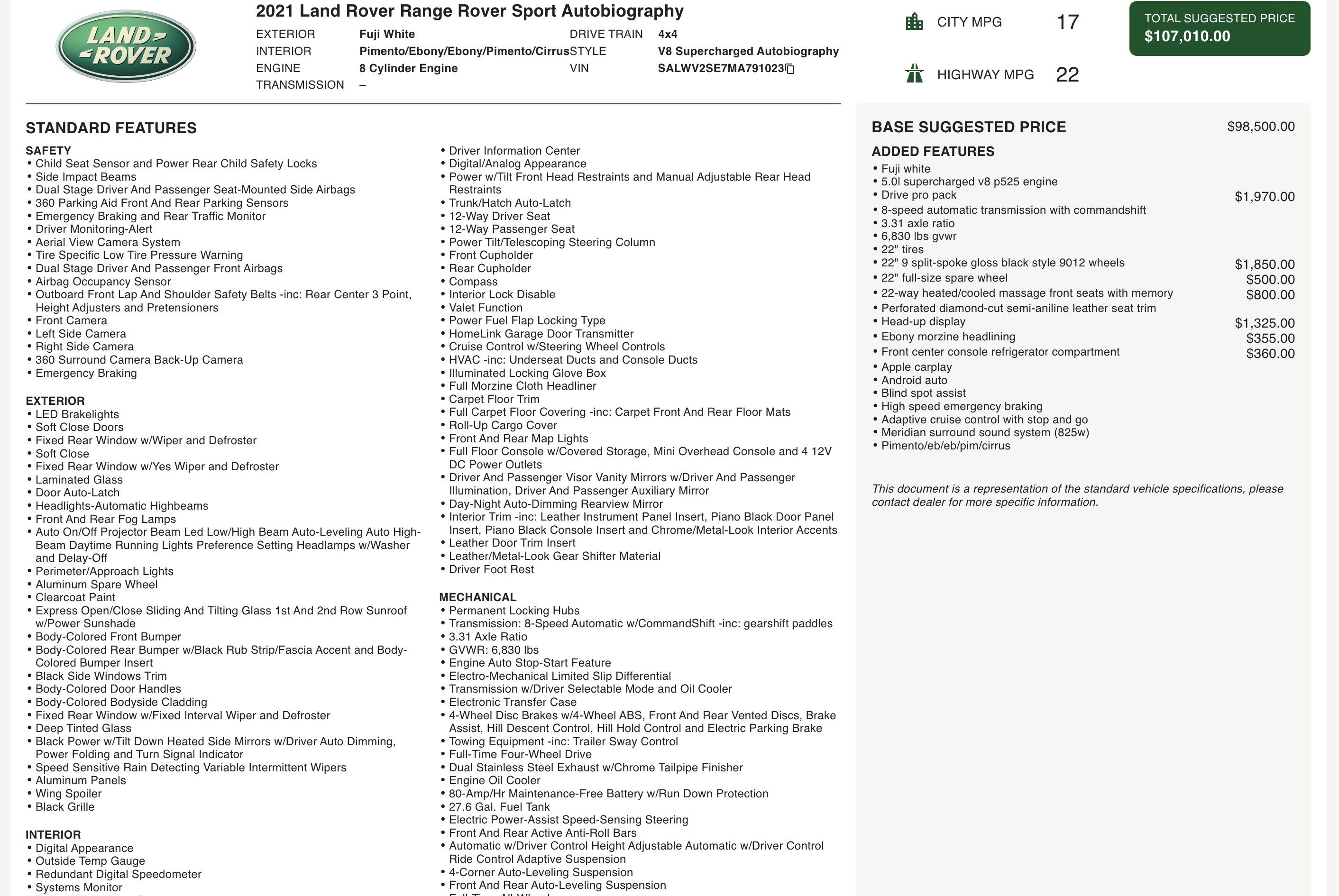 Used 2021 Land Rover Range Rover Sport Autobiography image 4