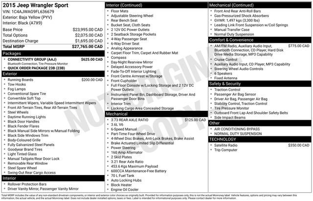 Used 2015 Jeep Wrangler Sport w/ Connectivity Group image 29