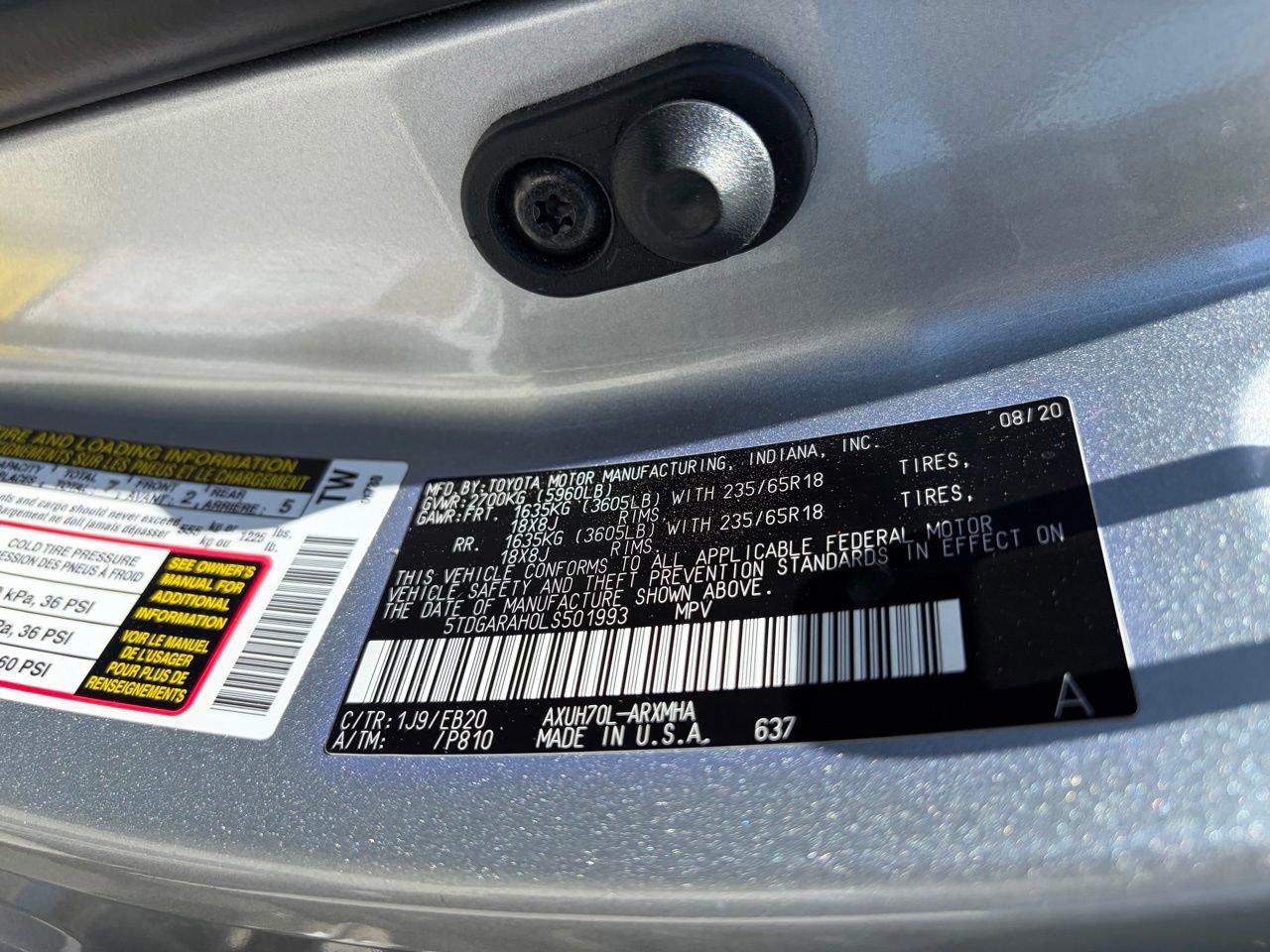 Used 2020 Toyota Highlander XLE FWD image 13