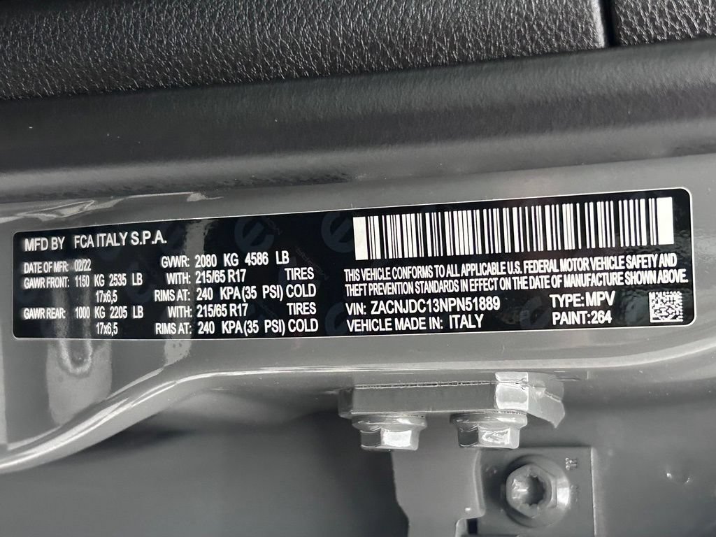 Certified 2022 Jeep Renegade Trailhawk w/ Sun/Sound Group AWD/4WD image 22