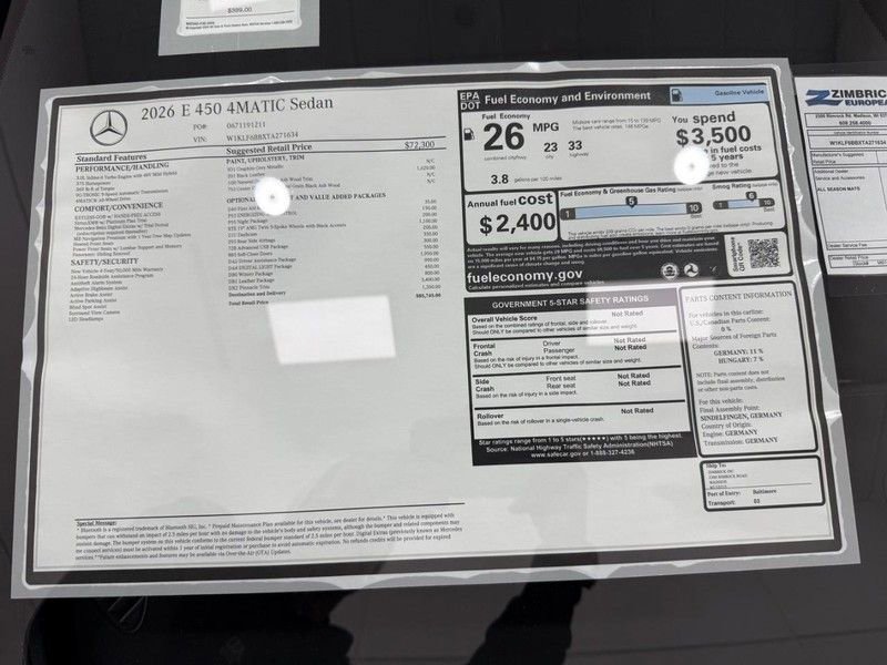 New 2026 Mercedes-Benz E 450 4MATIC Sedan image 4